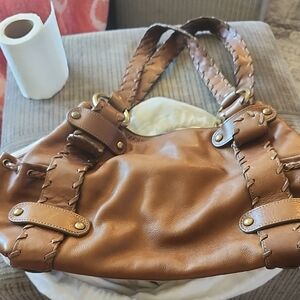 Kooba Tan Leather Shoulder Bag